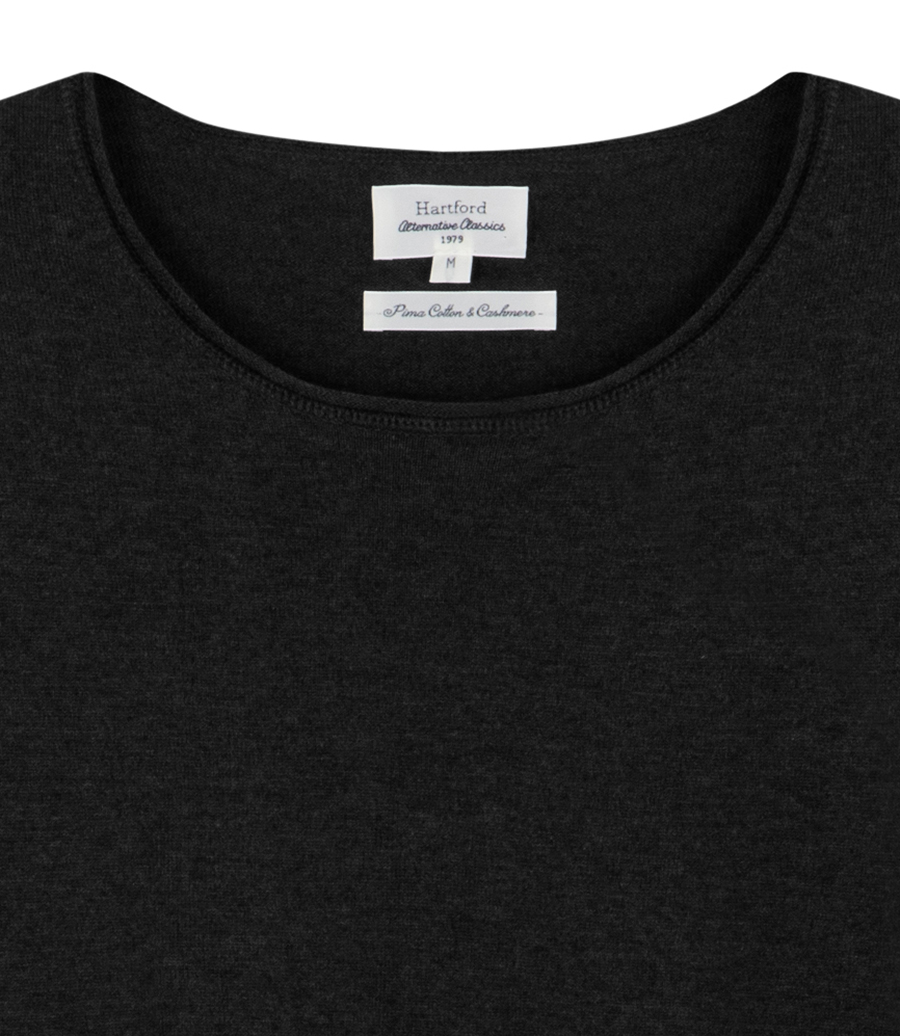 CASHMERE CREW PULLOVER LS