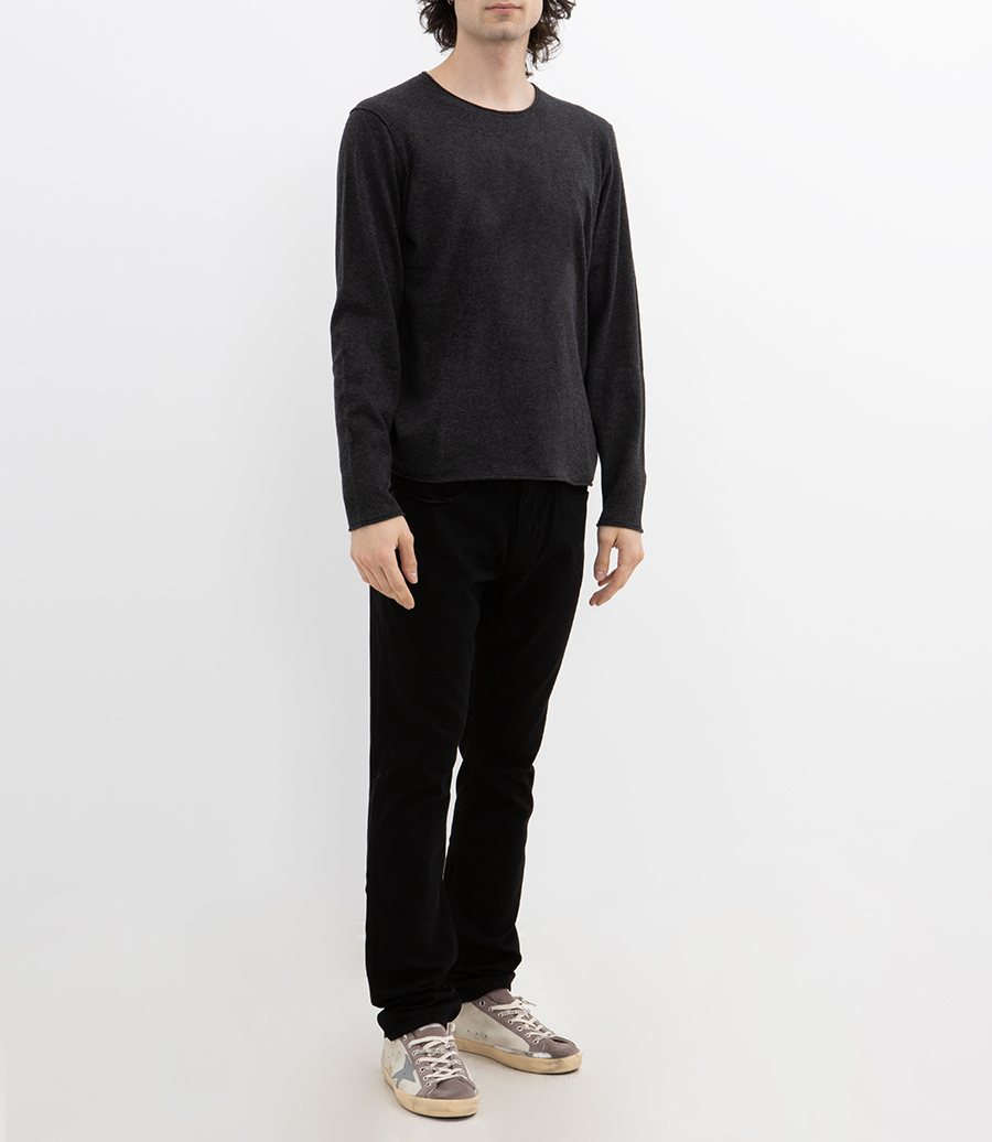 CASHMERE CREW PULLOVER LS