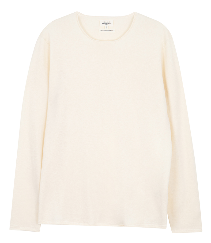 HARTFORD - CASHMERE CREW PULLOVER LS