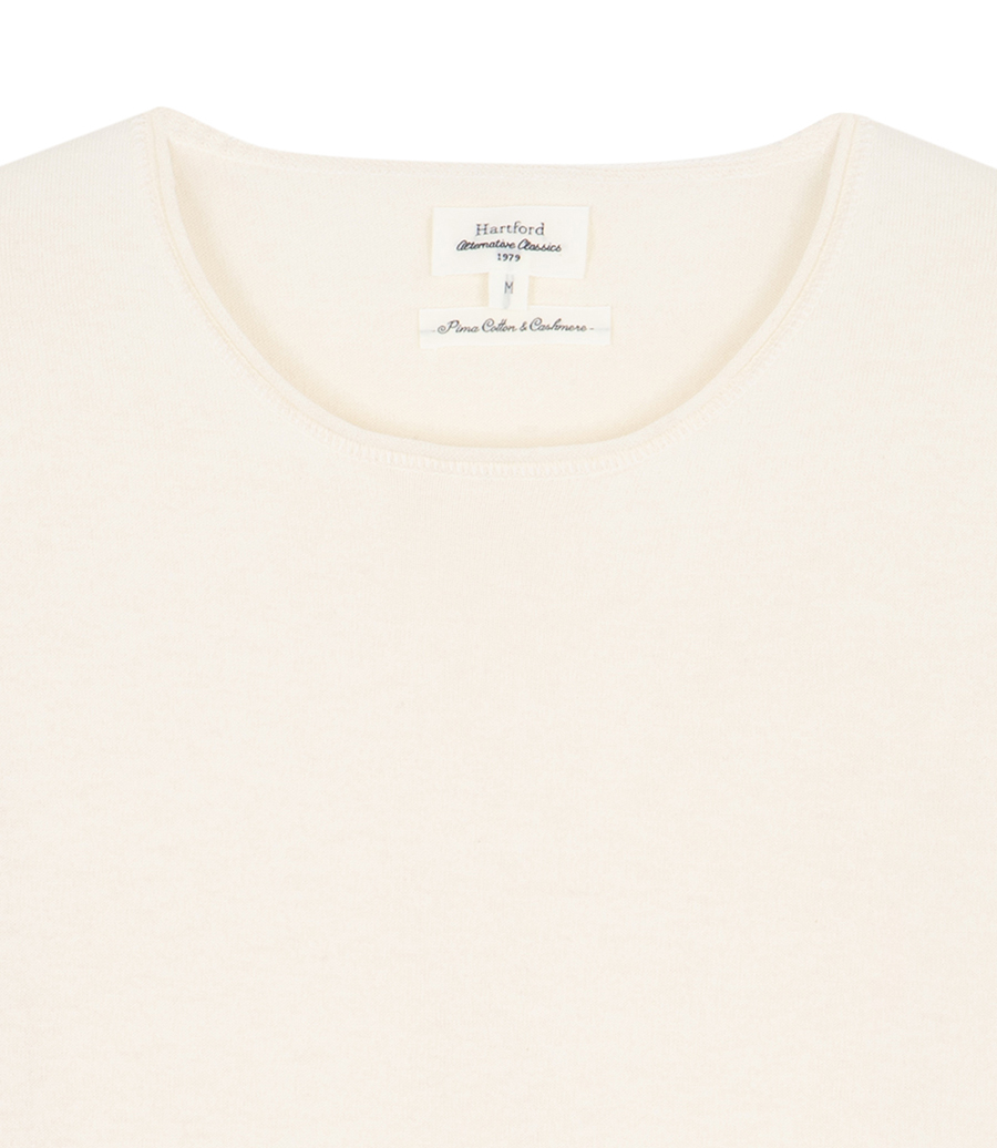 CASHMERE CREW PULLOVER LS