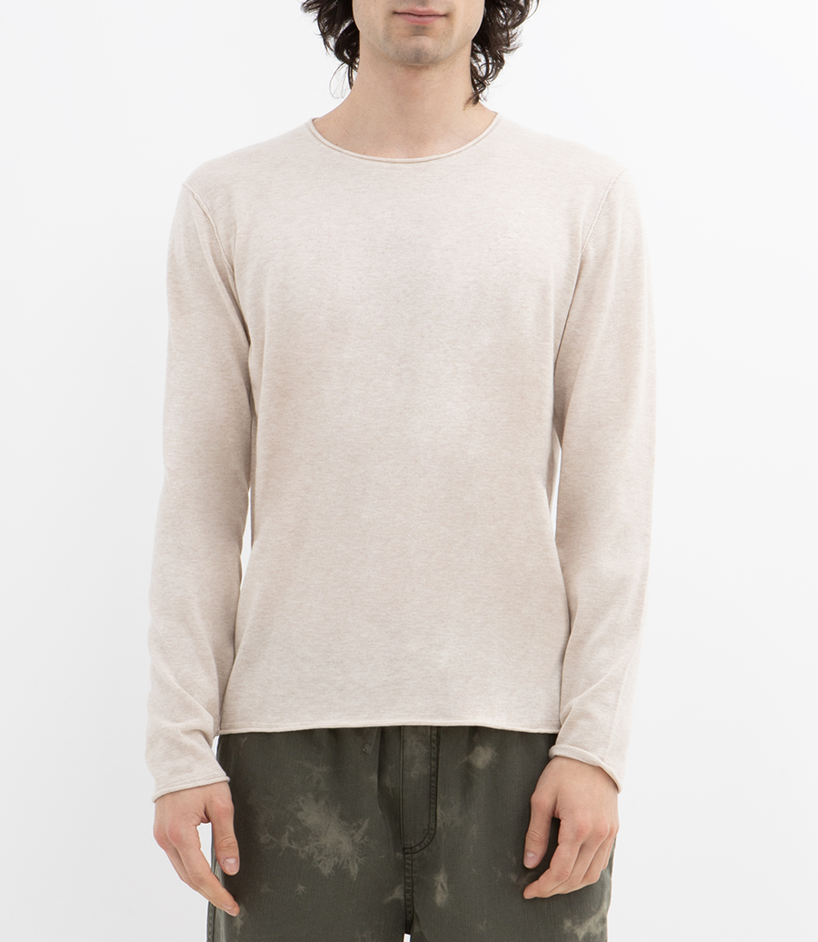 CASHMERE CREW PULLOVER LS