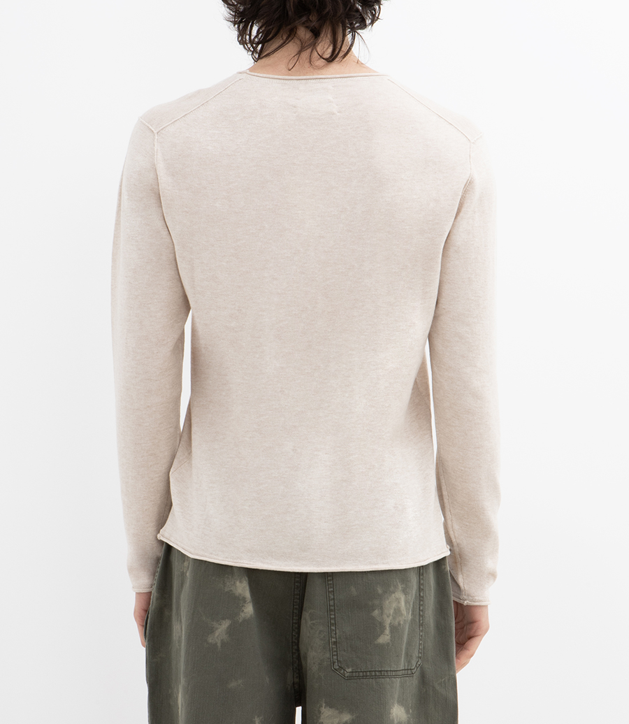 CASHMERE CREW PULLOVER LS