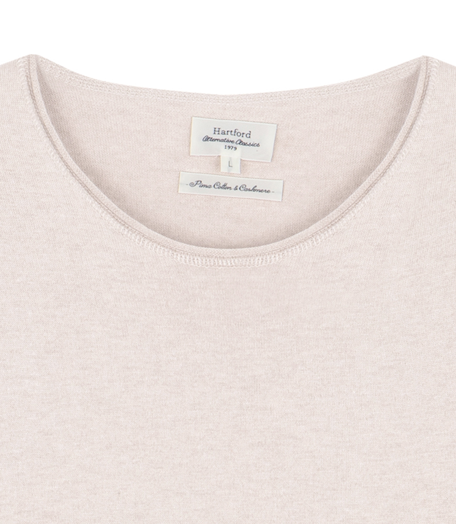 CASHMERE CREW PULLOVER LS