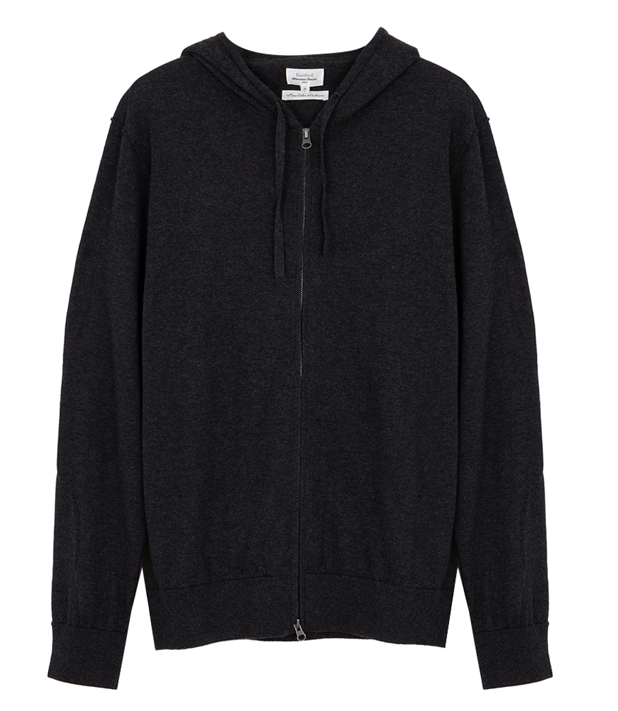 HARTFORD - LIGHT CASHMERE HOODIE ZIP