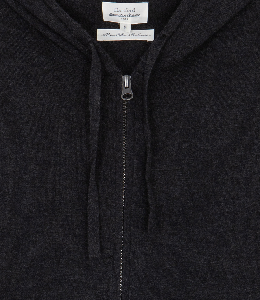 LIGHT CASHMERE HOODIE ZIP