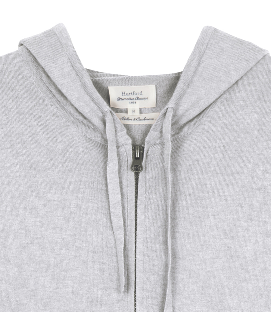 LIGHT CASHMERE HOODIE ZIP