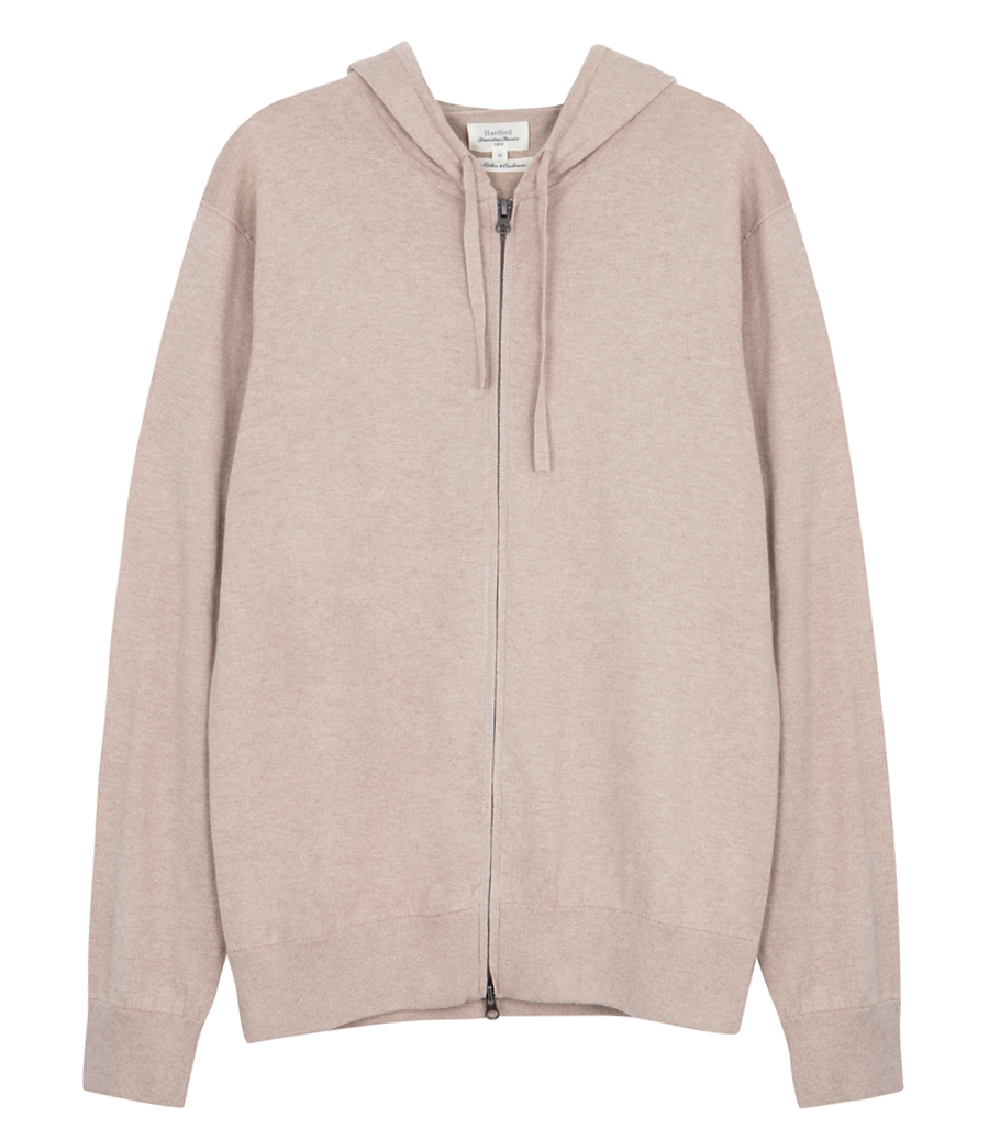HARTFORD - LIGHT CASHMERE HOODIE ZIP