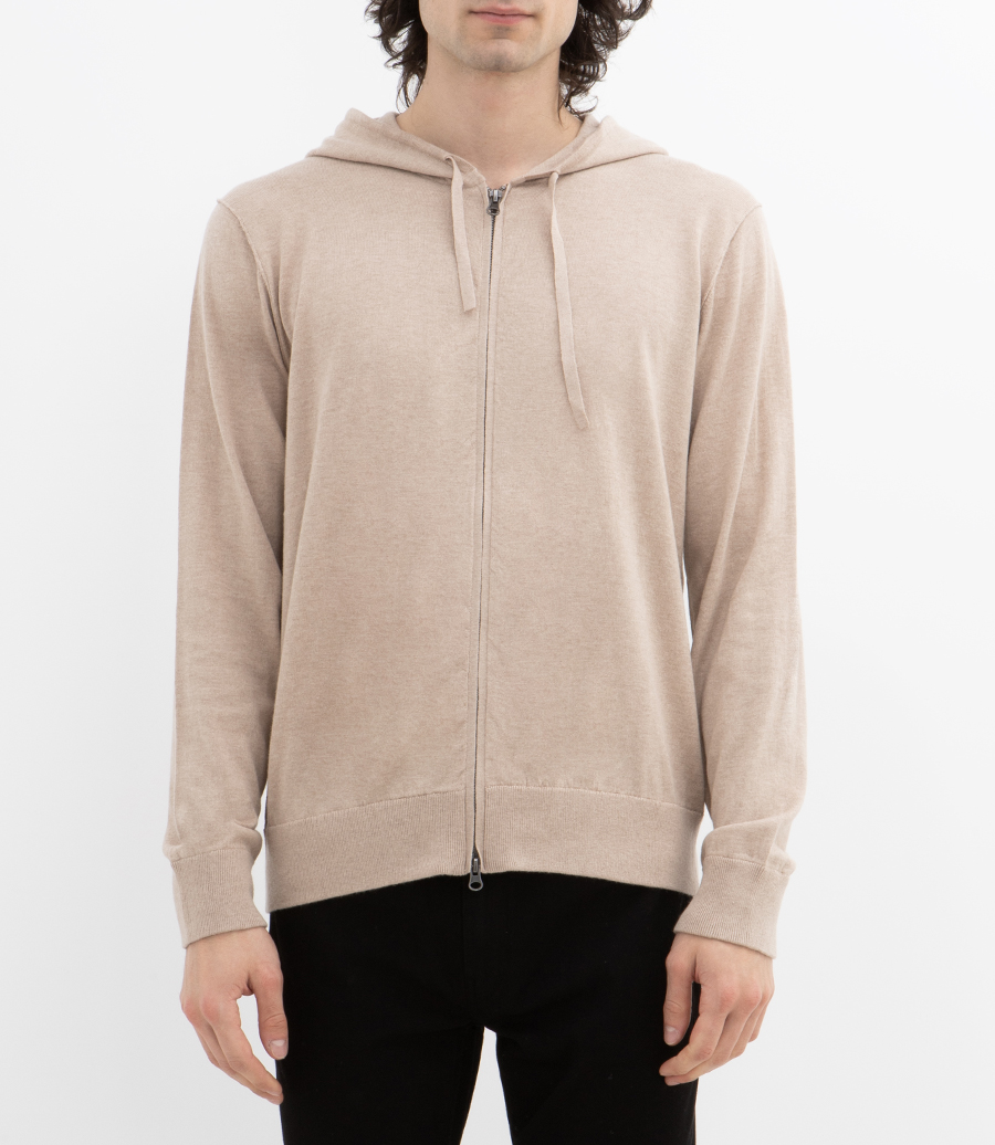 LIGHT CASHMERE HOODIE ZIP