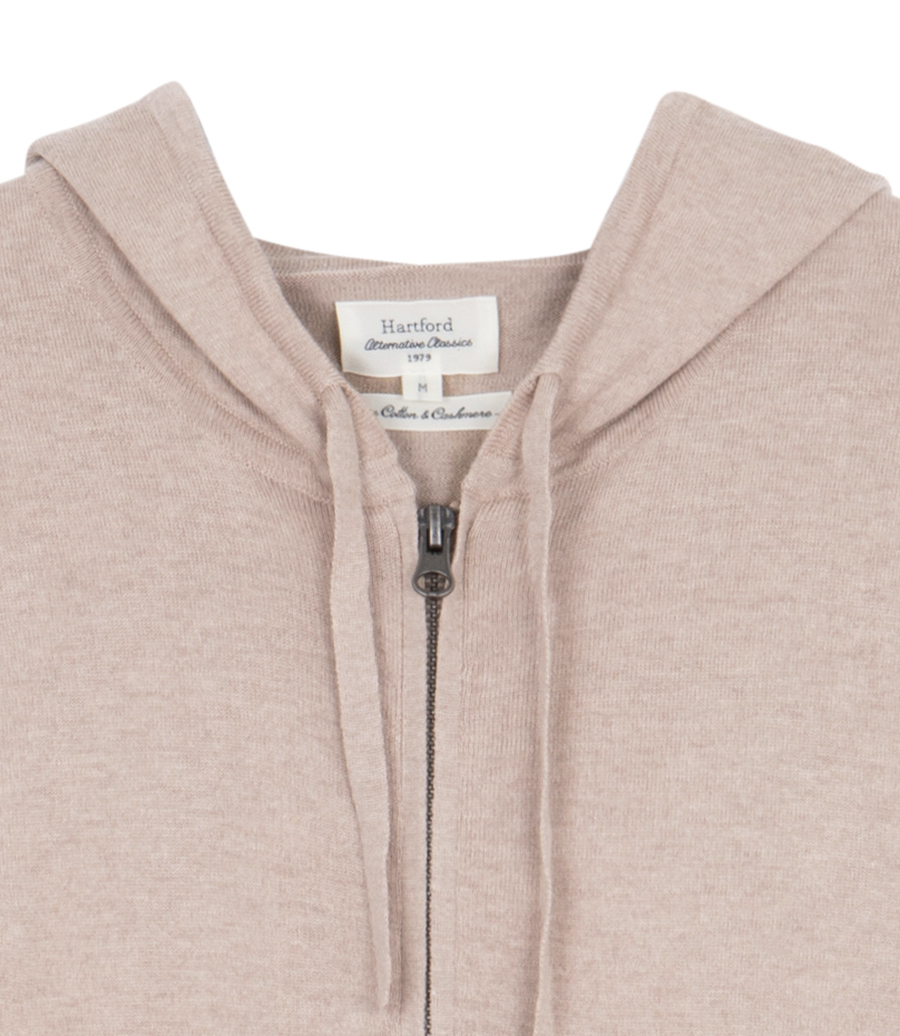 LIGHT CASHMERE HOODIE ZIP