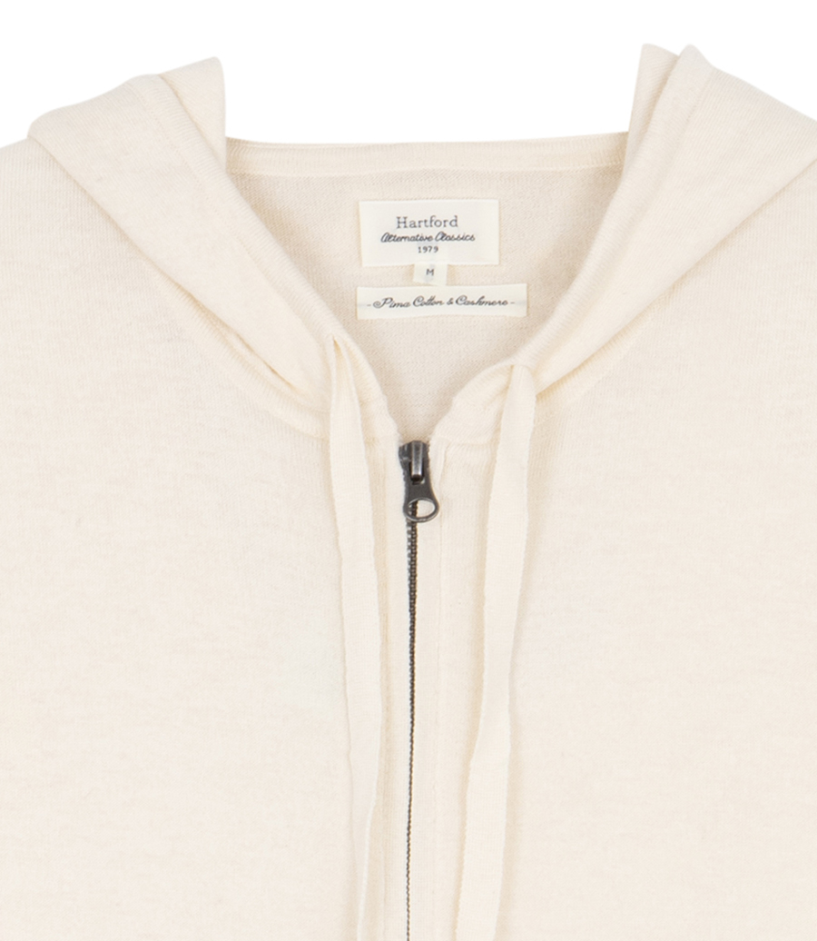 LIGHT CASHMERE HOODIE ZIP