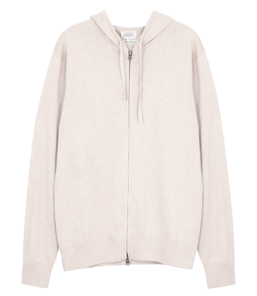 HARTFORD - LIGHT CASHMERE HOODIE ZIP