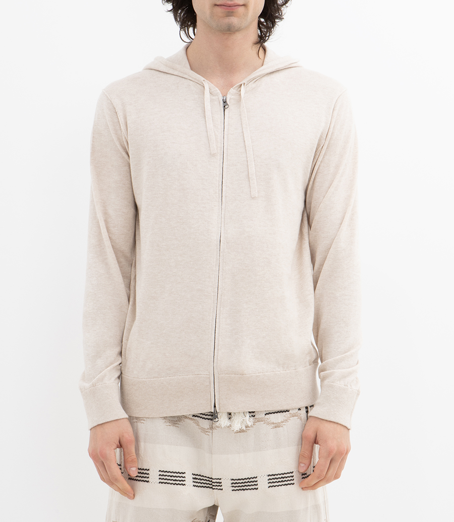 LIGHT CASHMERE HOODIE ZIP