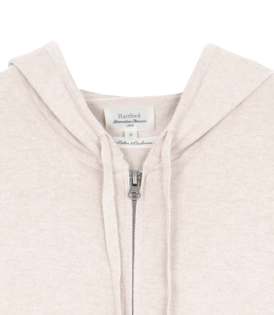 LIGHT CASHMERE HOODIE ZIP