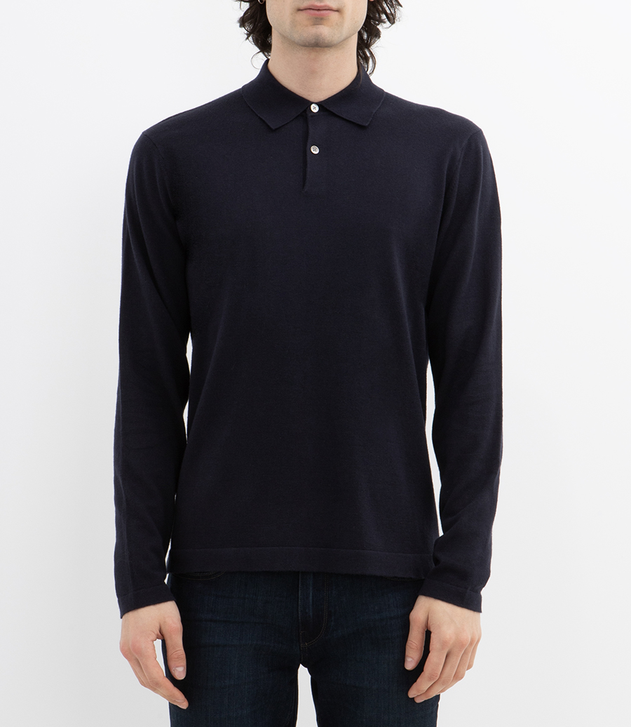 CASHMERE POLO LS