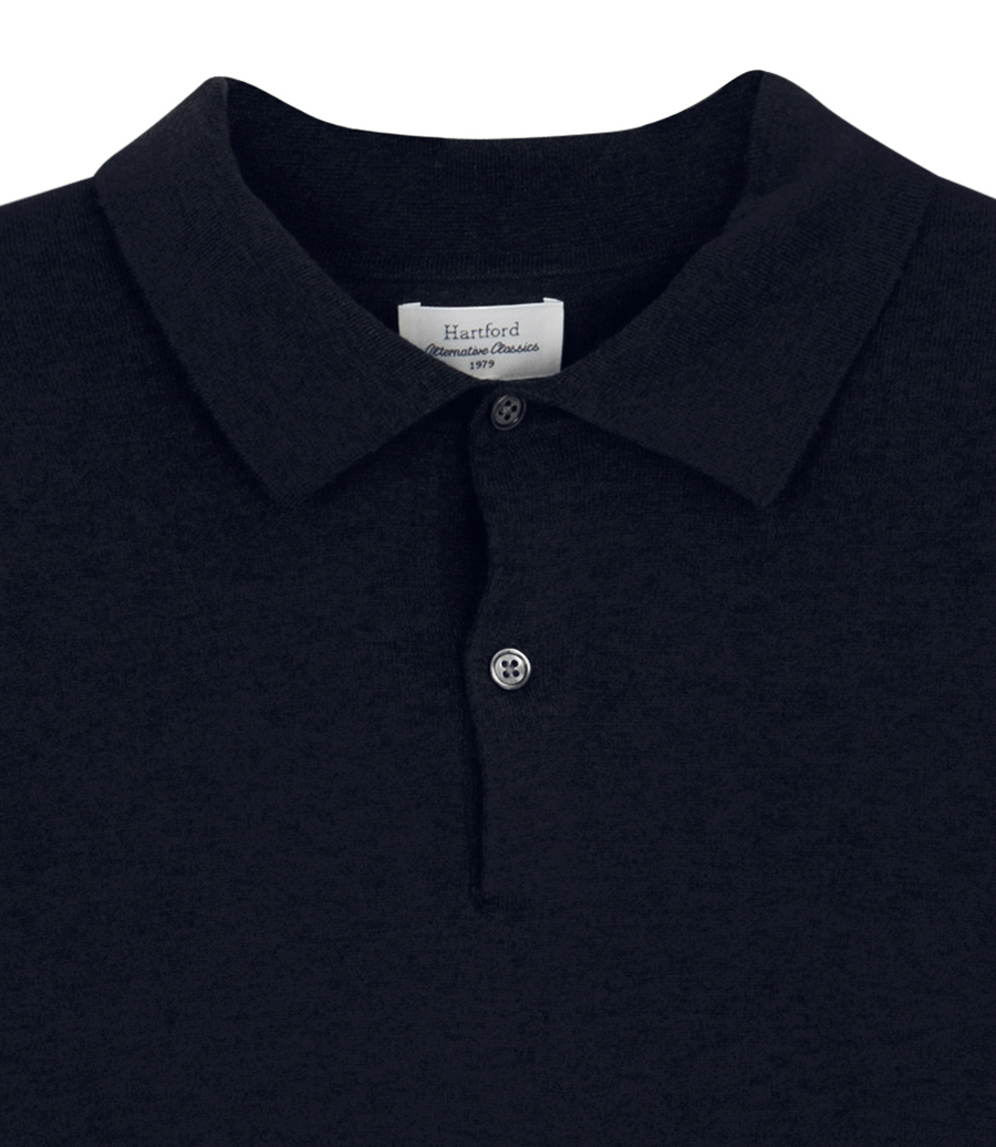 CASHMERE POLO LS