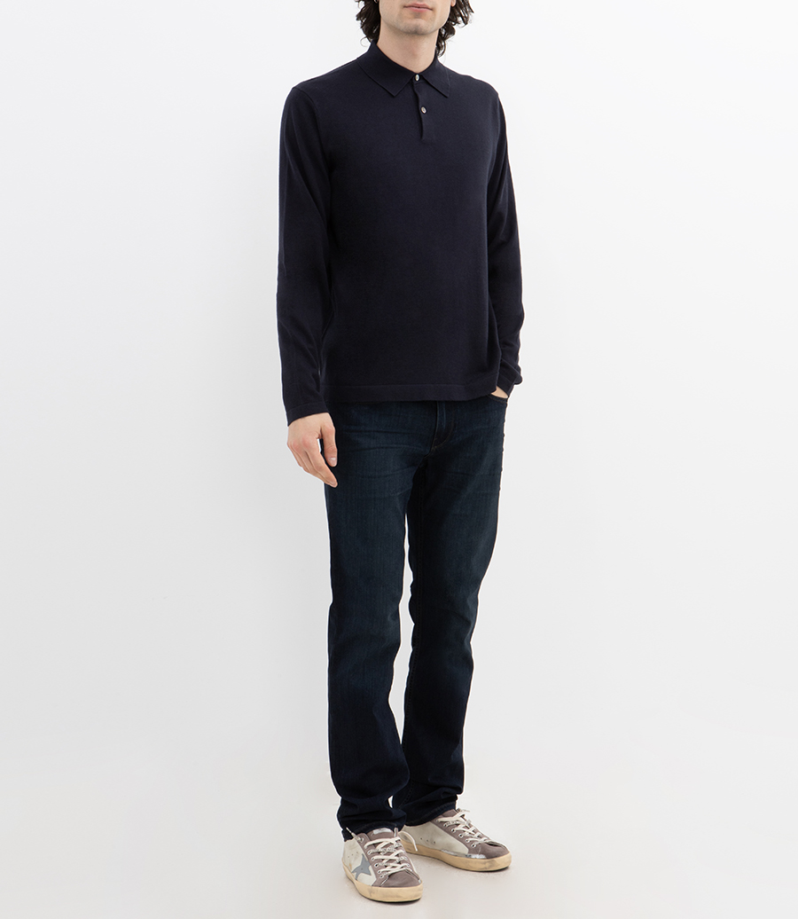 CASHMERE POLO LS