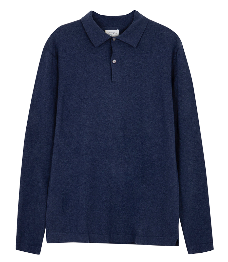 HARTFORD - CASHMERE POLO LS