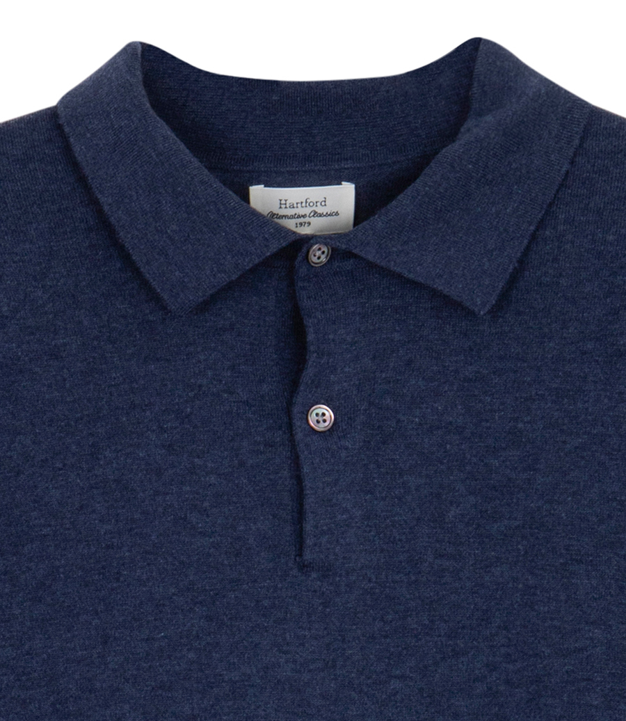 CASHMERE POLO LS