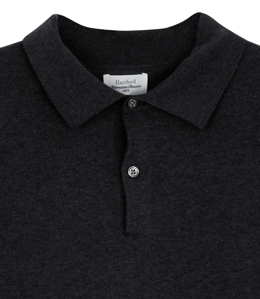 CASHMERE POLO LS