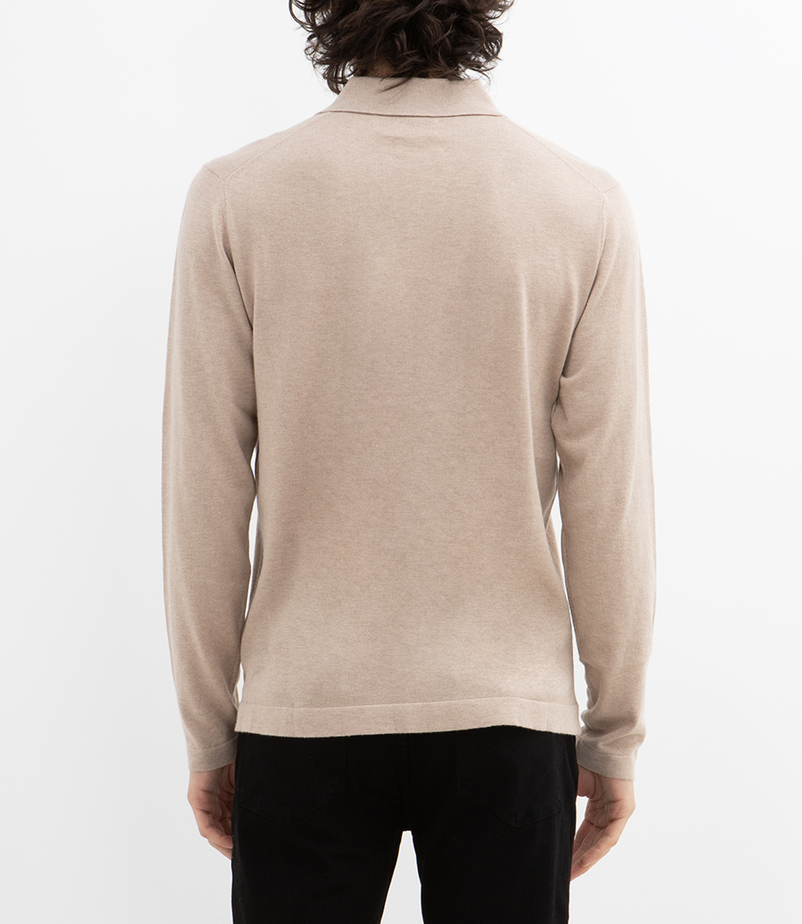 CASHMERE POLO LS