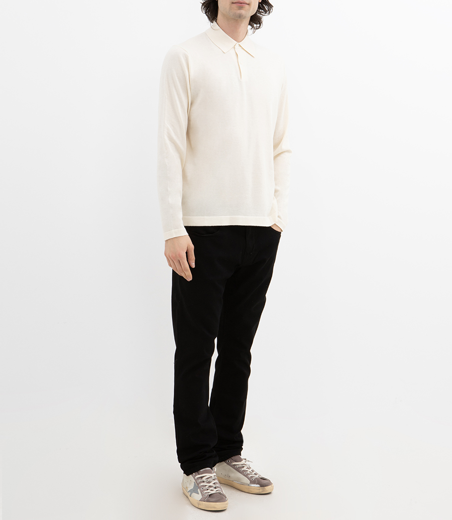 CASHMERE POLO LS