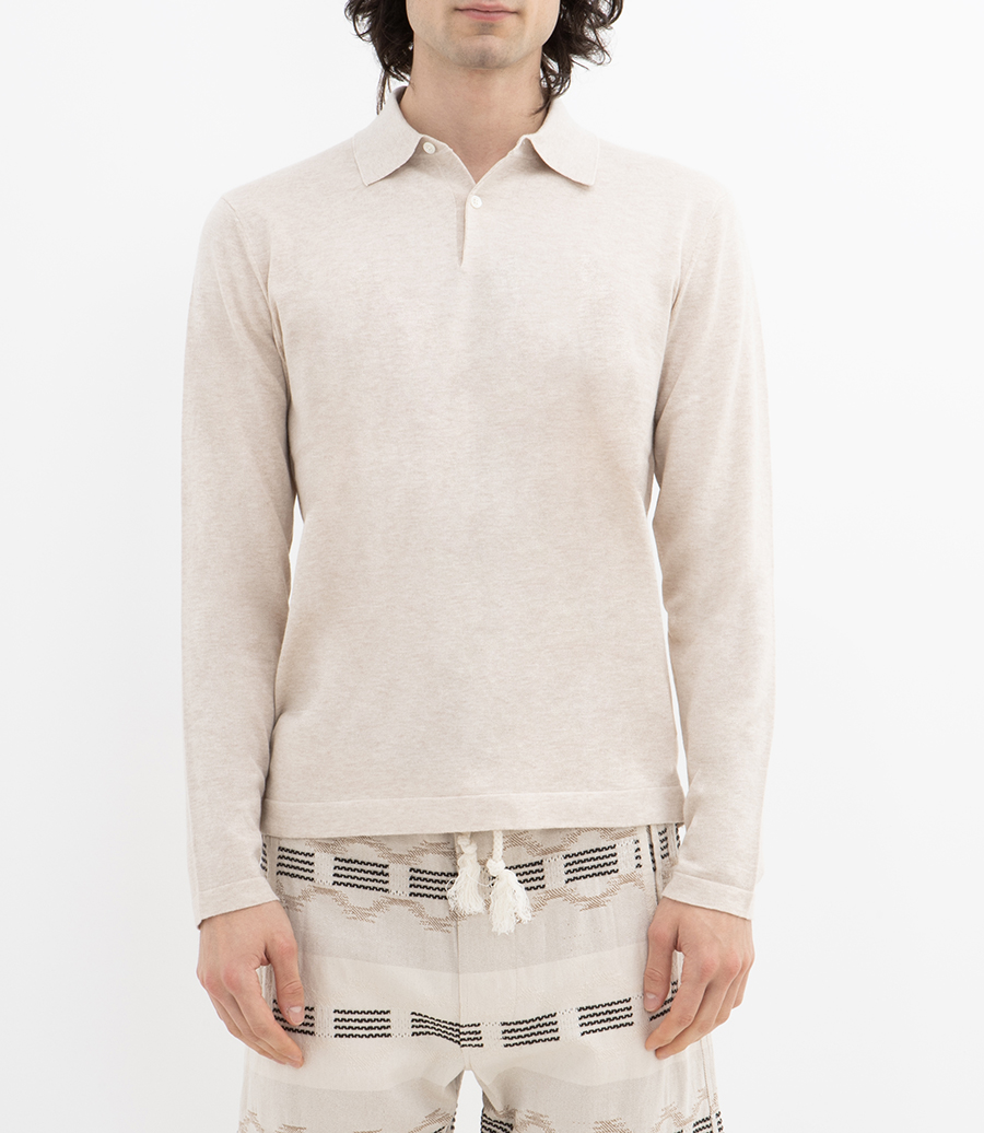 CASHMERE POLO LS