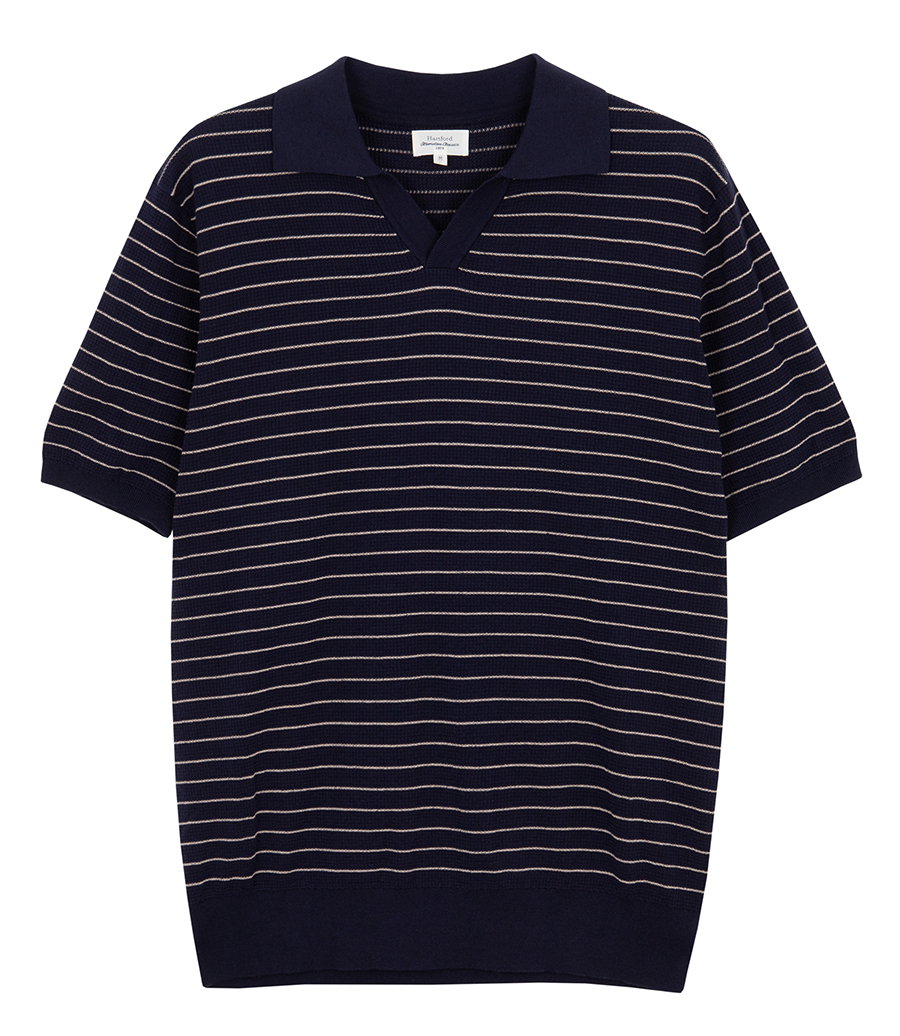 HARTFORD - WAFFLE STRIPE POLO SS