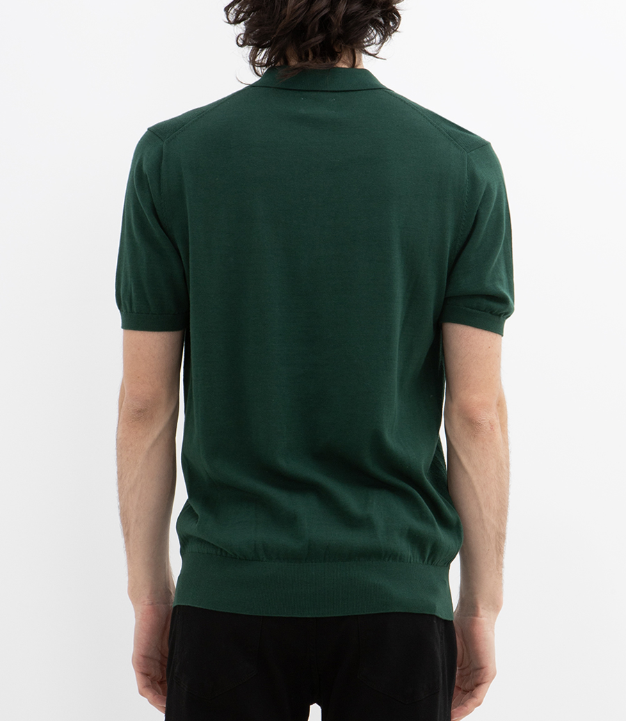 RETRO KNIT STRIPE POLO SS