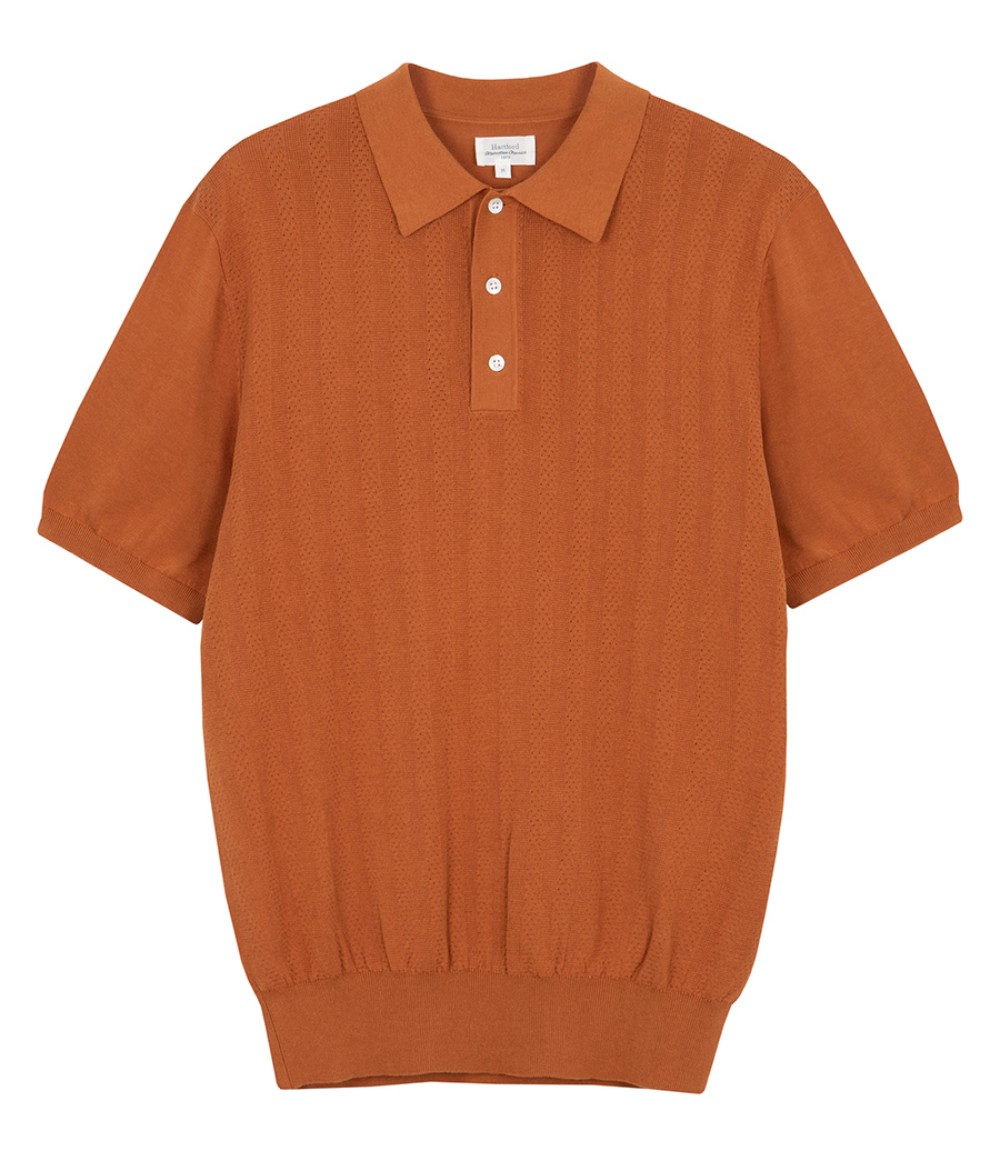 HARTFORD - RETRO KNIT STRIPE POLO SS