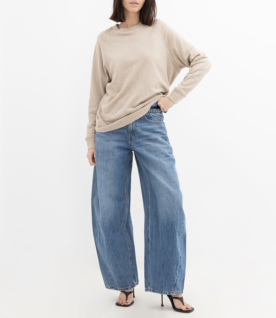 BOYFRIEND FRENCH TERRY RELAXED SWEATSHIRT