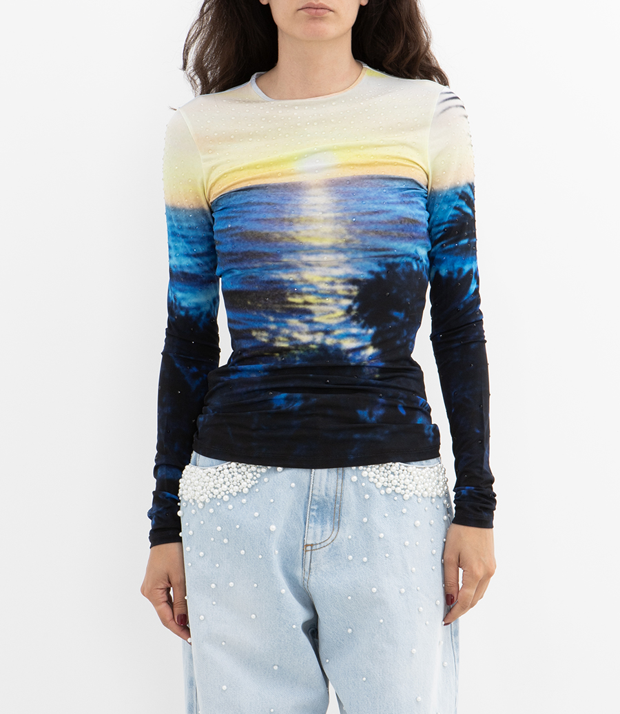 SUNSET PRINT LS TOP