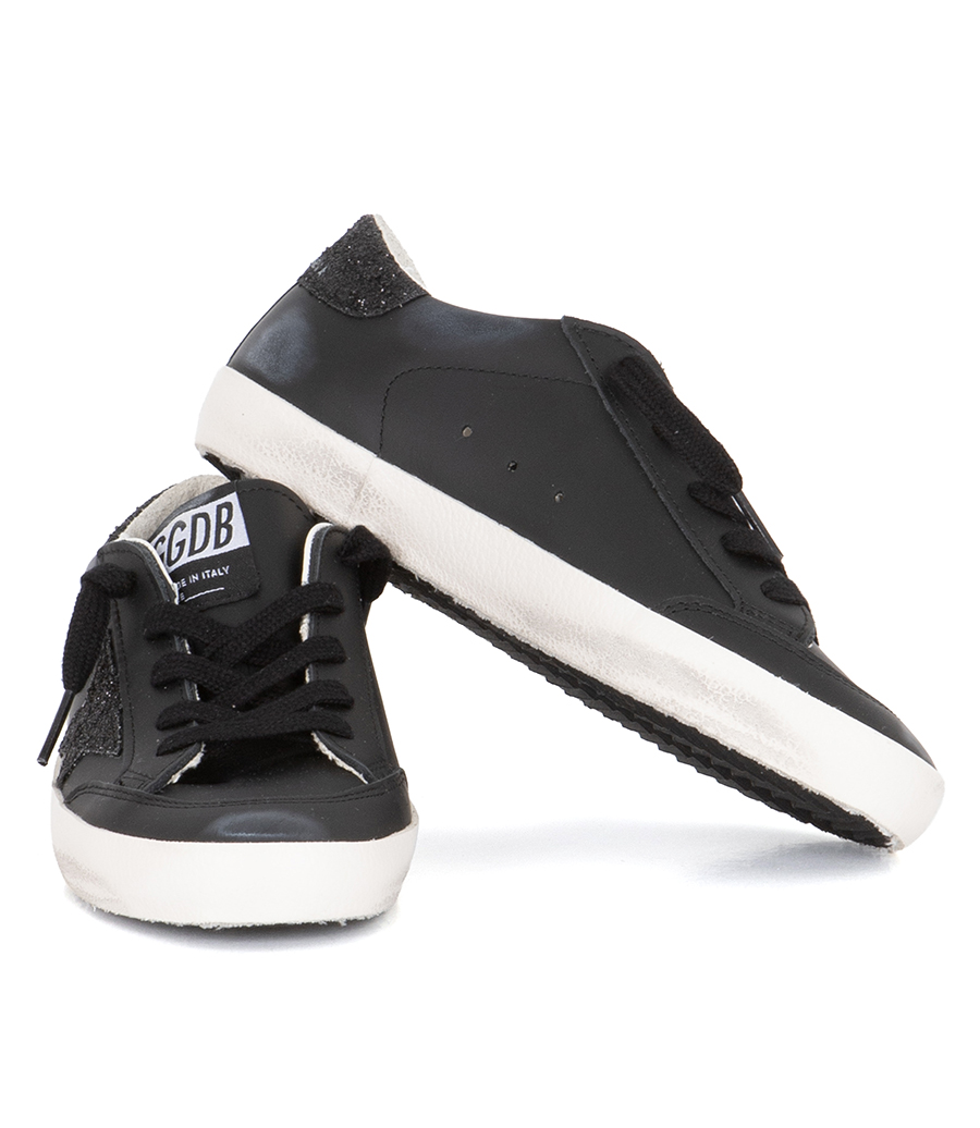BLACK GLITTER STAR SUPER-STAR