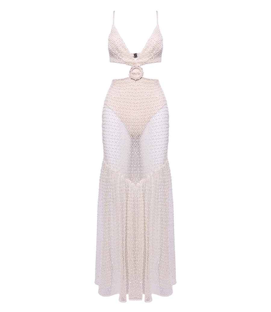 PATBO - CROCHET BLOOM CUT OUT BEACH DRESS