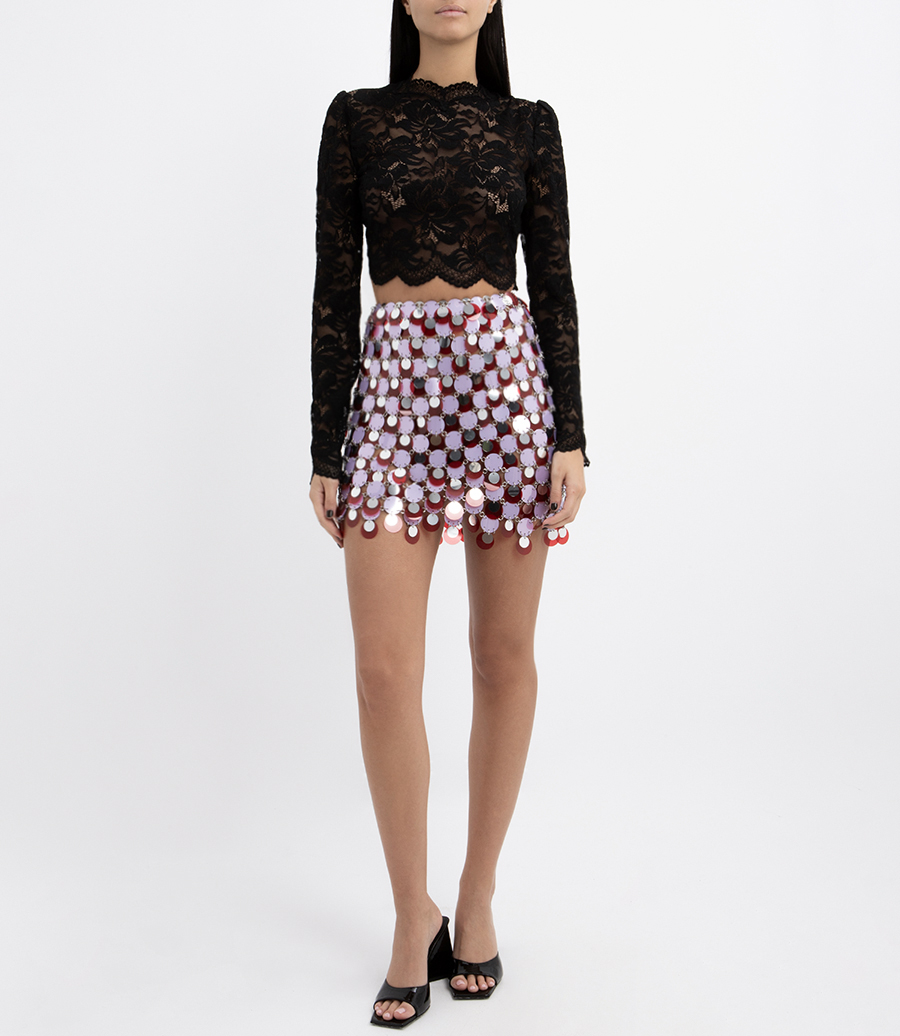 THE LILA SPARKLE DISCS SKIRT
