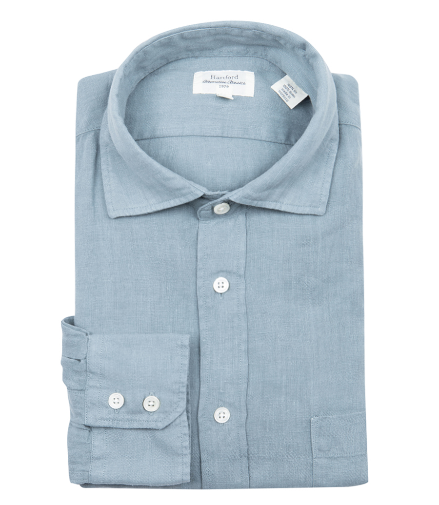 HARTFORD - LINEN PAUL PAT SHIRT