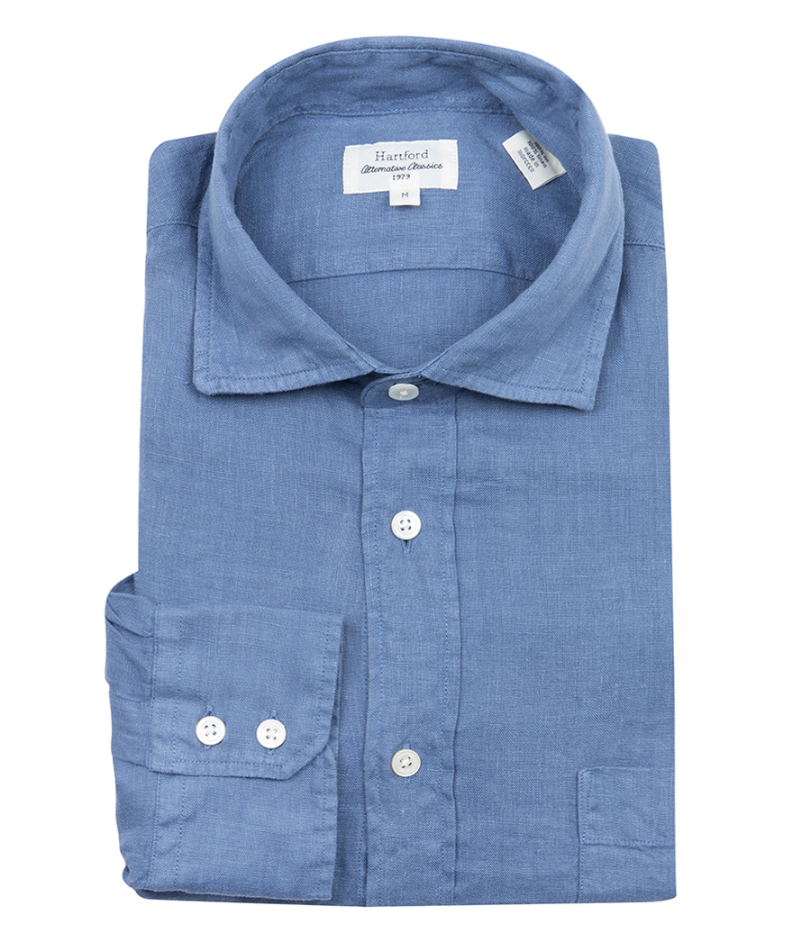 HARTFORD - LINEN PAUL PAT SHIRT