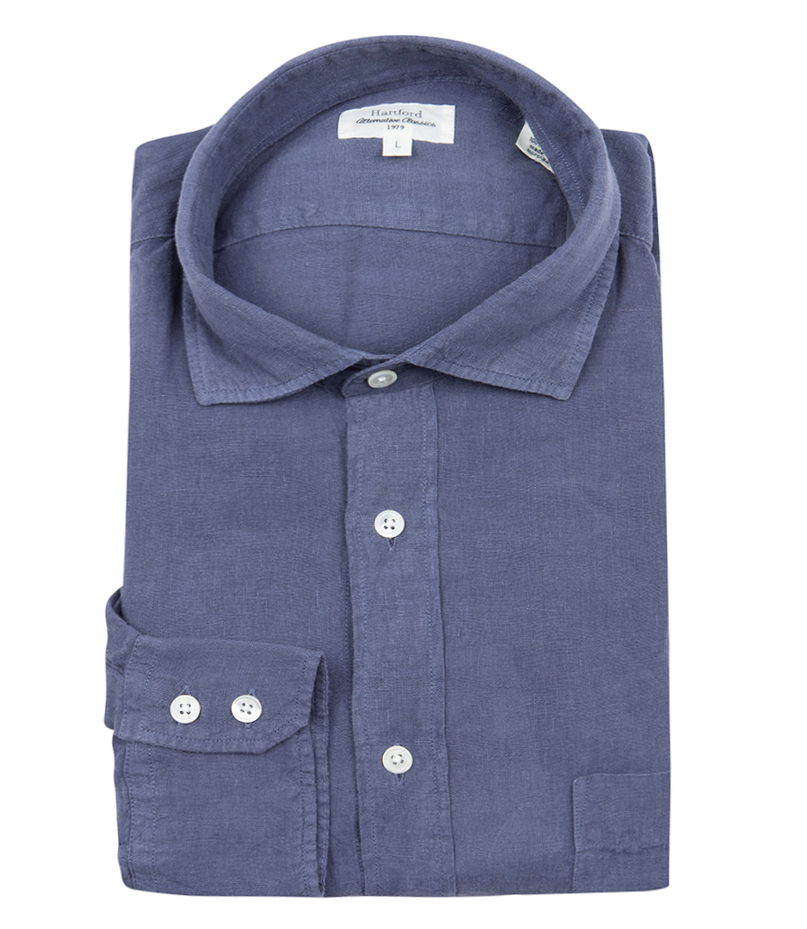 HARTFORD - LINEN PAUL PAT SHIRT