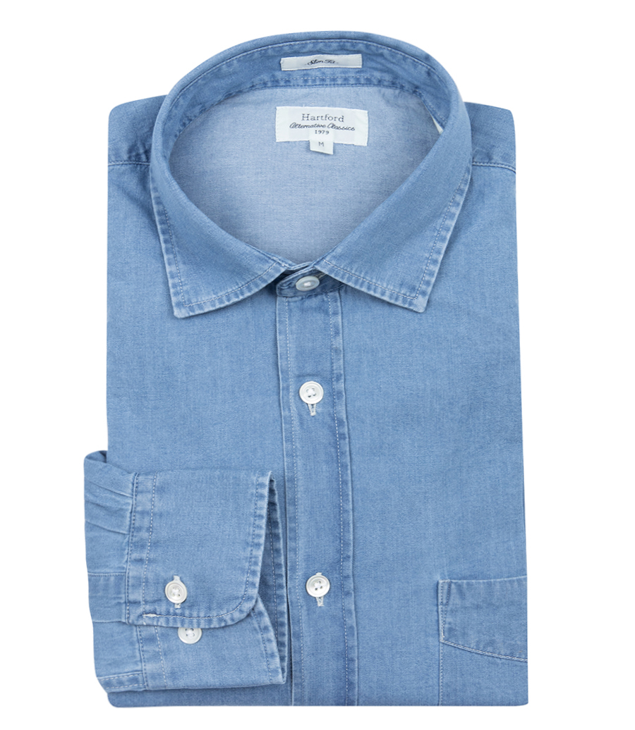 HARTFORD - LIGHT DENIM STORM SHIRT