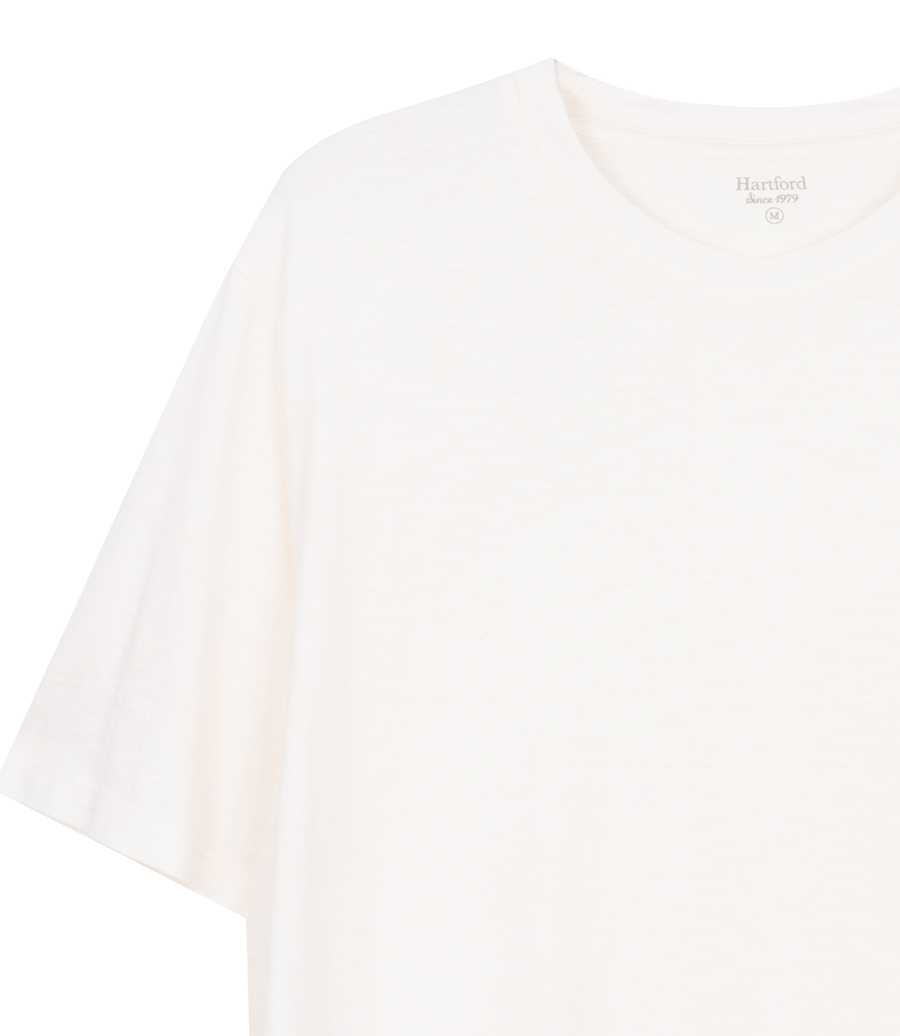SLUB JERSEY CREW T SHIRT