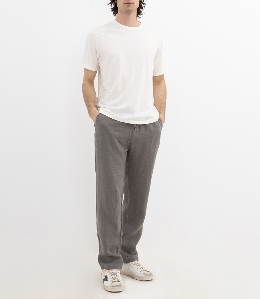 SLUB JERSEY CREW T SHIRT