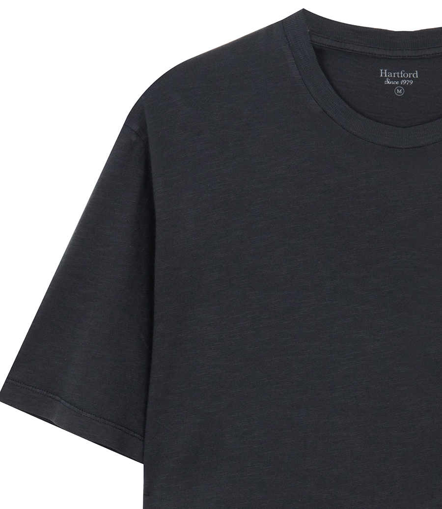 SLUB JERSEY CREW T SHIRT