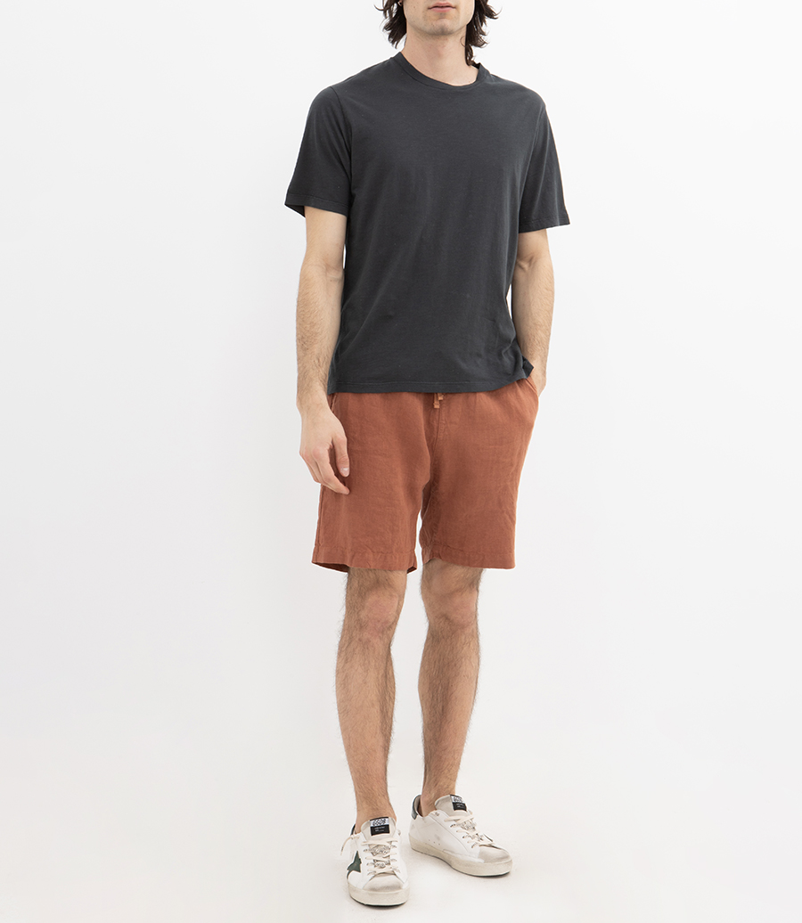 SLUB JERSEY CREW T SHIRT