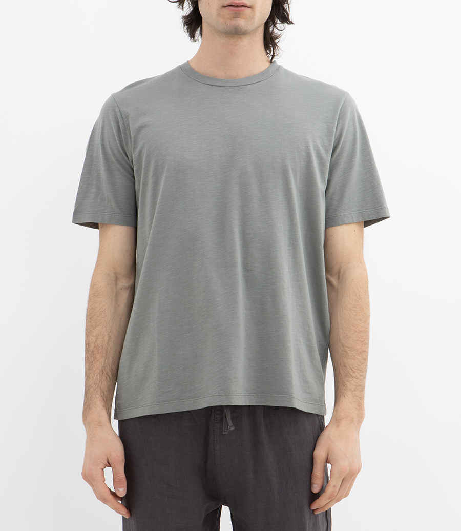 SLUB JERSEY CREW T SHIRT