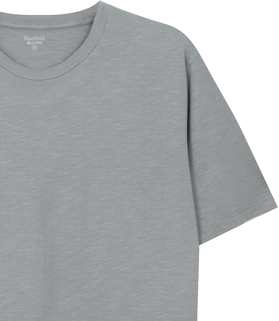 SLUB JERSEY CREW T SHIRT