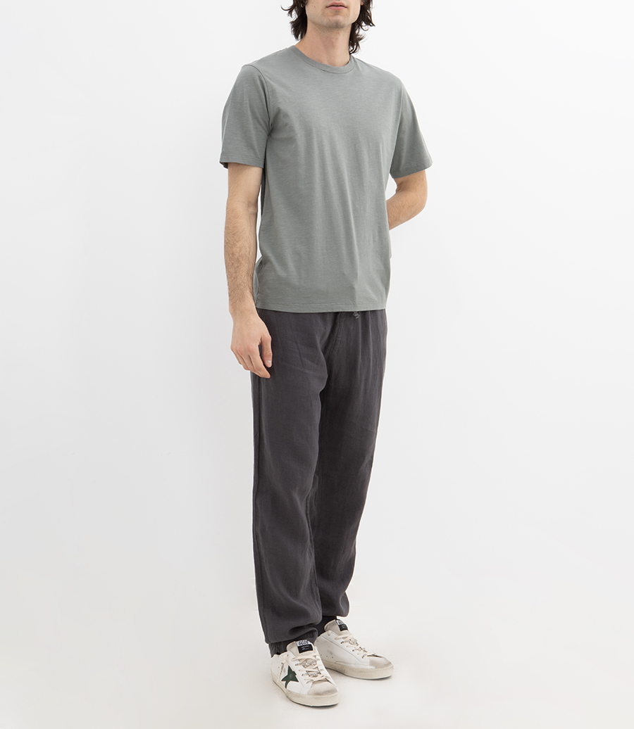 SLUB JERSEY CREW T SHIRT