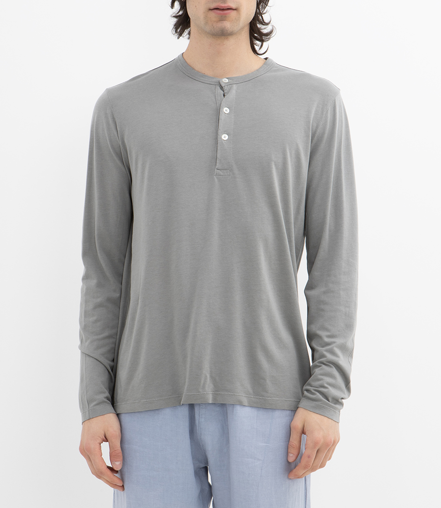 HENLEY  LYOCELL  LS T-SHIRT