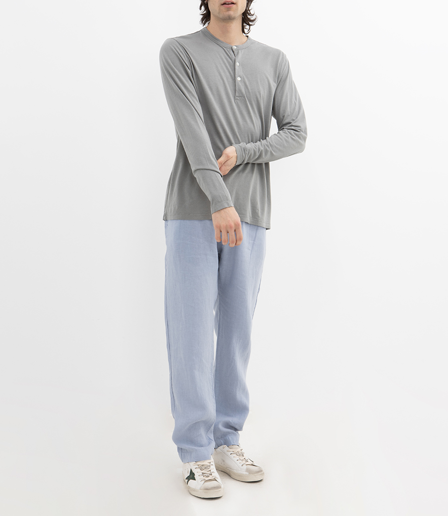 HENLEY  LYOCELL  LS T-SHIRT