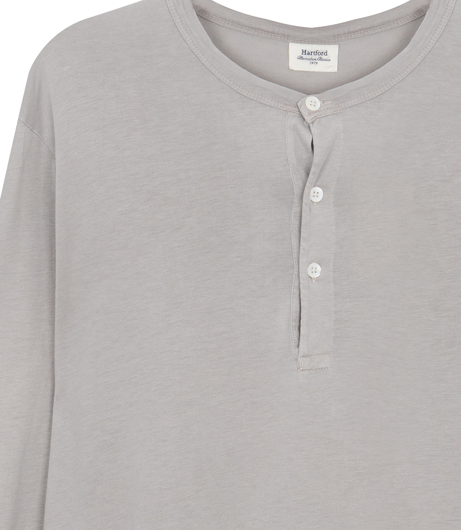 HENLEY  LYOCELL  LS T-SHIRT