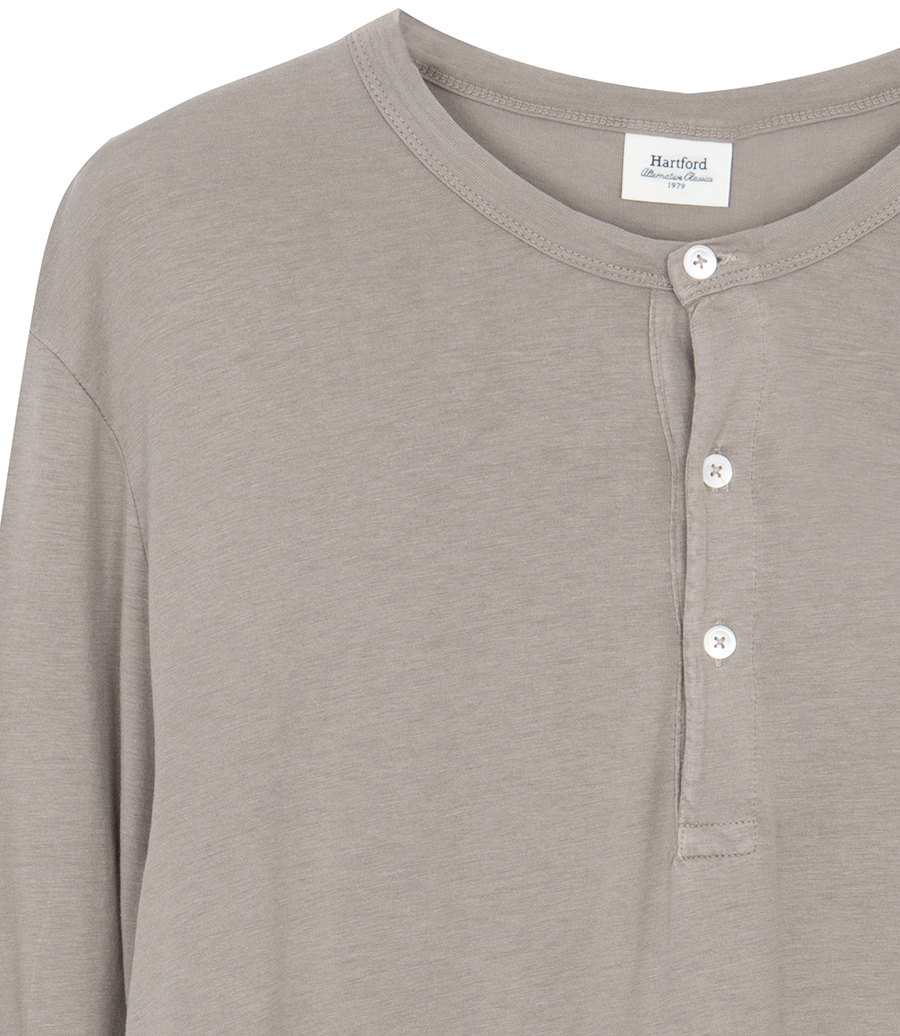 HENLEY  LYOCELL  LS T-SHIRT