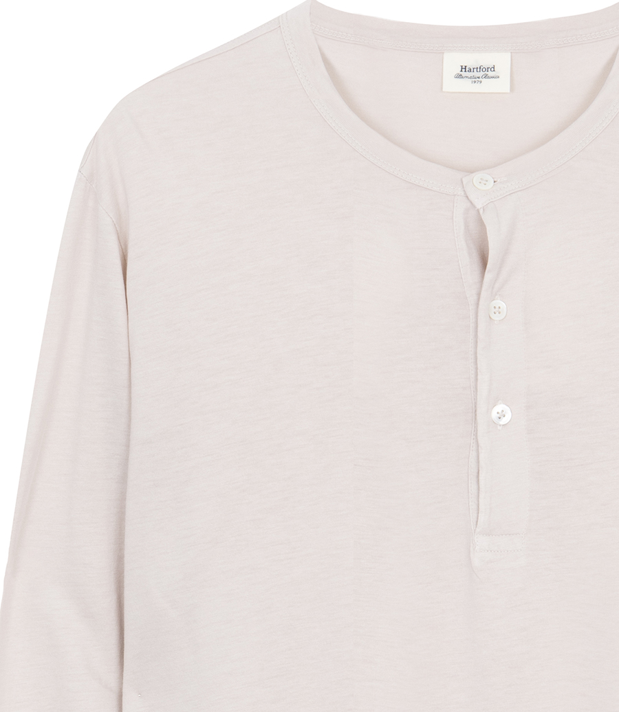 HENLEY  LYOCELL  LS T-SHIRT